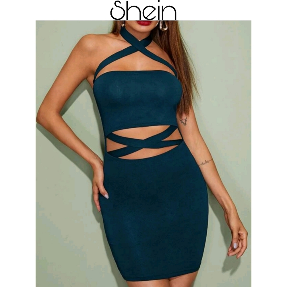 4/$25🥂 Shein Crisscross Cutout Bodycon Dress